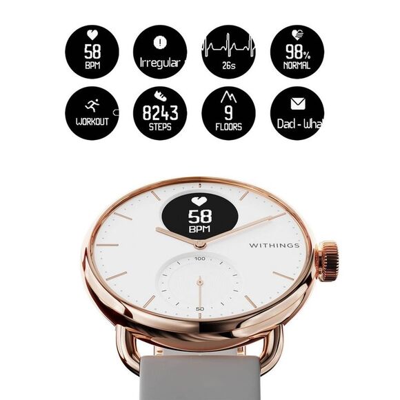 Withings - Withings Scanwatch 38mm - Rose Gold/White Gold/White - Picture 3 of 5